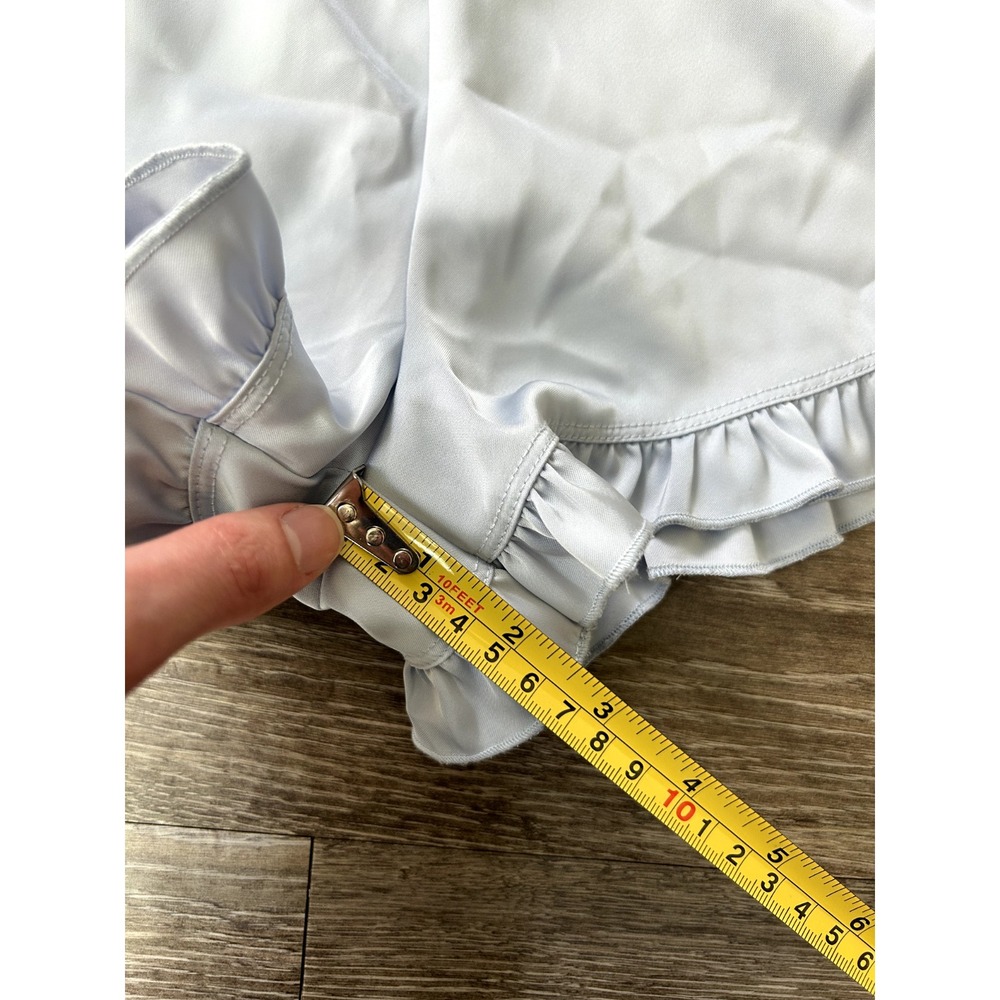 Brandy Melville Pastel Blue Satin Bloomer Shorts Coquette Dainty Twee - Picture 5 of 6